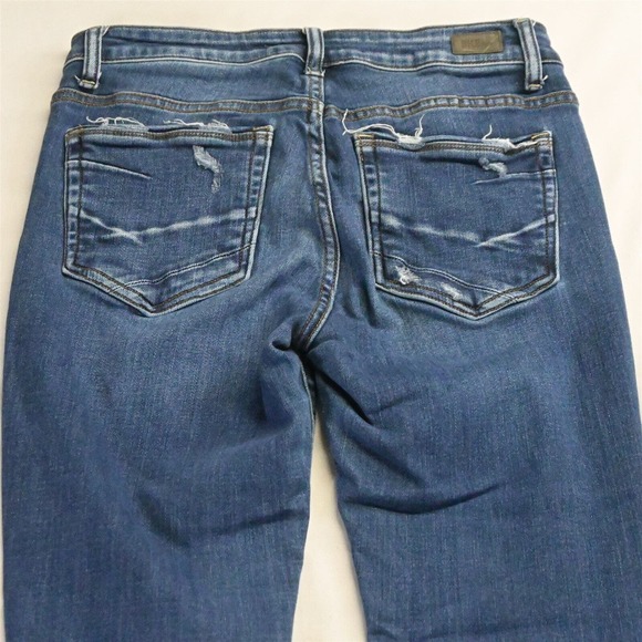 Buckle 29 Stella Mid Rise Ankle Skinny Medium Raw Hem Stretch Denim Womens Jeans - Picture 6 of 7